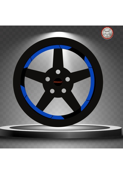 Üniversal Geniş Reflektif Mavi Jant Şeridi