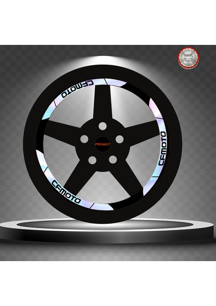 Cf Moto Geniş Hologram Jant Şeridi