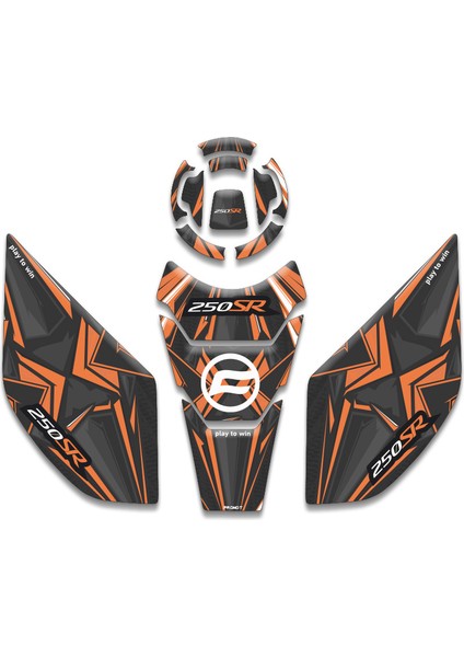 Cf Moto 250 Sr Tank Pad Set (2016/ 2023) Uyumlu 06