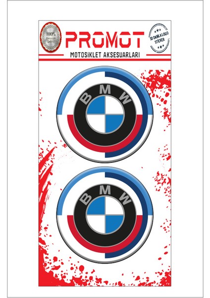 Bmw 3D Damla 2 Li Sticker Logo 2