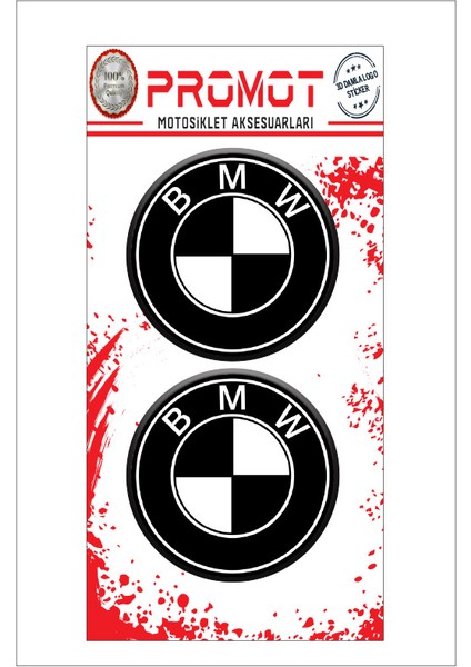 Bmw 3D Damla 2 Li Sticker Logo 4