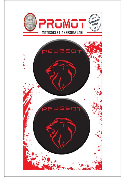 Peugeot 3D Damla 2 Li Sticker Logo 3