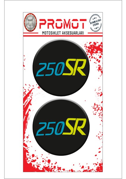 Cf Moto 250 Sr 3D Kabartmalı Damla Sticker 5CMX5CM 04