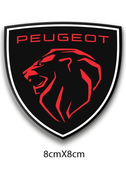Peugeot 3D Damla 2 Li Sticker Logo 4
