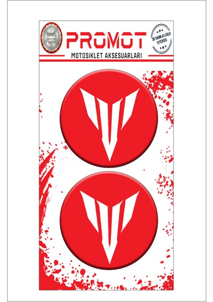 mt 3D Kabartmalı Damla Logo Sticker 5cm 06