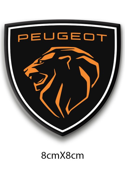 Peugeot 3D Damla 2 Li Sticker Logo 5