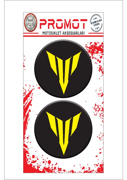 mt 3D Kabartmalı Damla Logo Sticker 5cm 03