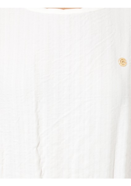 Kadın Beyaz Crop Top Kısa Kollu Bluz 50252493-VR013