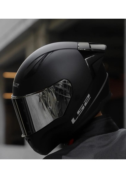 Rapıd 2 Race Mat Siyah Fullface Motosiklet Kaskı Gri Camlı