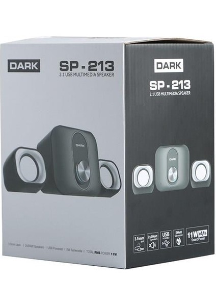 SP-213 2+1 11W Siyah Multimedya Hoparlör