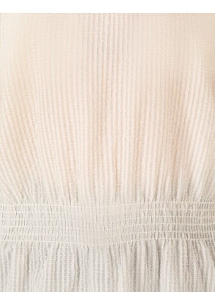 Kadın Ekru Comfort Fit Bluz 50254162-VR019