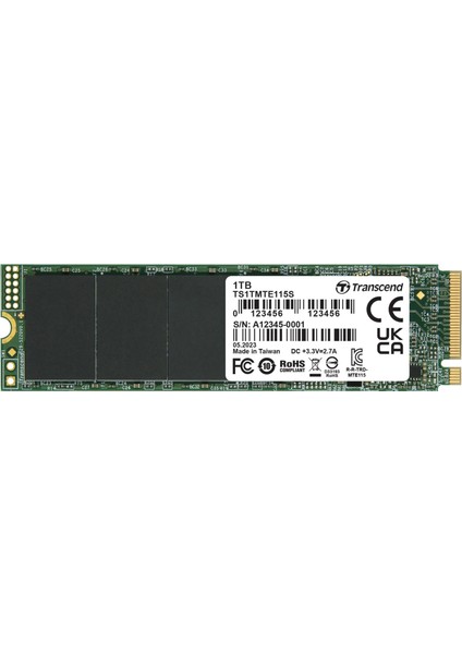 115S 1tb 3200/2000MB/S Nvme M.2 SSD Disk (TS1TMTE115S)