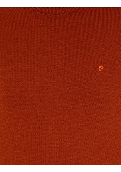 Erkek Bakır Slim Fit Yarım Balıkçı Yaka Basic Triko Kazak 50256965-VR182 indirimleri