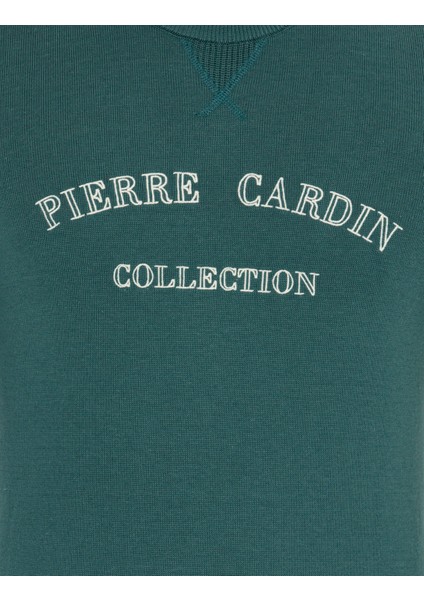 Erkek Yeşil Slim Fit Bisiklet Yaka Triko Kazak 50259091-VR054