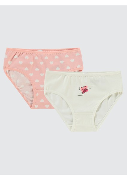 Kız Çocuk 2'li Külot Set 2-10 Yaş Pembe