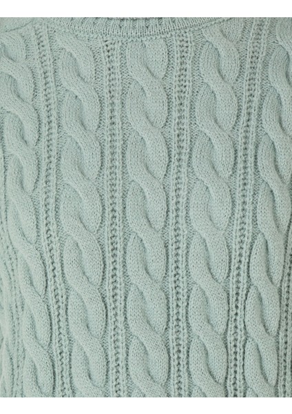 Kadın Mint Melanj Regular Fit Balıkçı Yaka Kazak 50259839-VR154