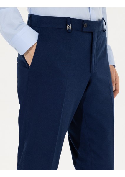 Erkek Açık Lacivert Slim Fit Kumaş Pantolon 50260475-VR059