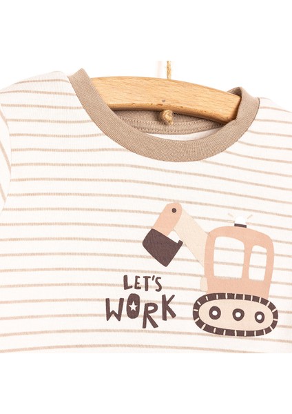 Kamyon Desen Bisiklet Yaka Pijama Takımı Erkek Bebek modelleri