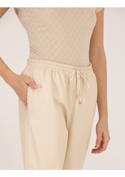 Kadın Krem Carrot Fit Pantolon 50263163-VR071