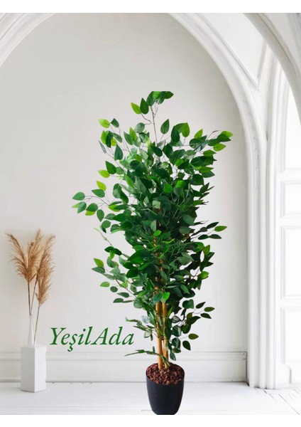 Yapay Benjamin Ağacı 1.50 mt Boy Şelale Görünüm Yoğun Yaprak Ficus Benjamia