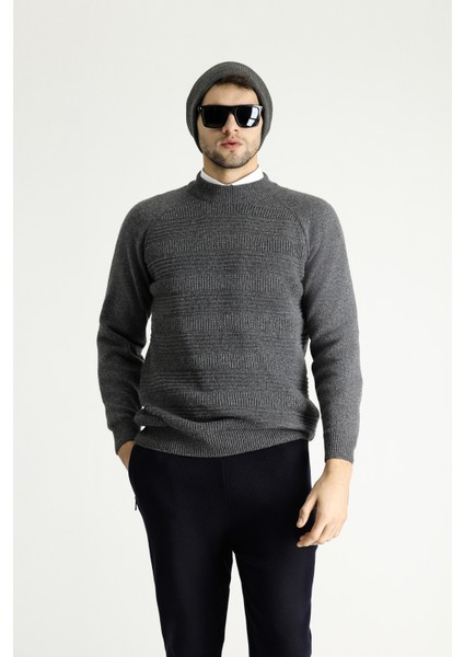 Bato Yaka Slim Fit Dar Kesim Desenli Yünlü Triko Kazak modelleri