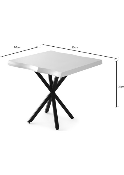 Keops Masa, Beyaz, 80 x 80 fırsatları