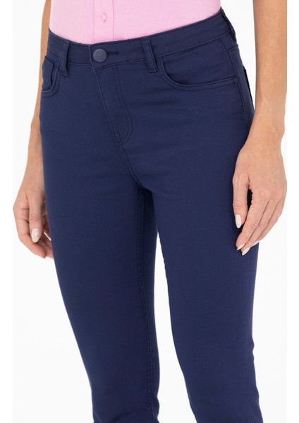 Kadın Lacivert Pantolon (Kanvas-Chino) 50264622-VR033