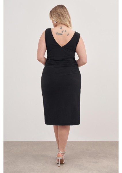 Drape Detaylı Midi Elbise indirimleri