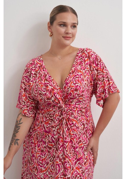 Önü Düğümlü Örme Elbise modelleri