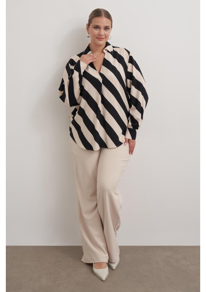 Dökümlü Çizgili Bluz fiyatları