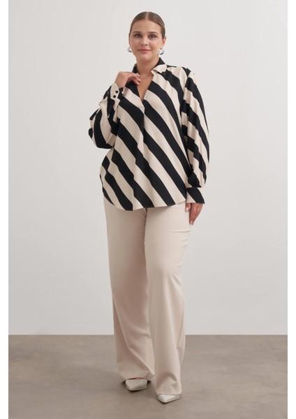 Dökümlü Çizgili Bluz fırsatları