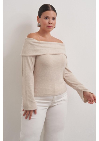 Açık Omuzlu Triko Bluz modelleri