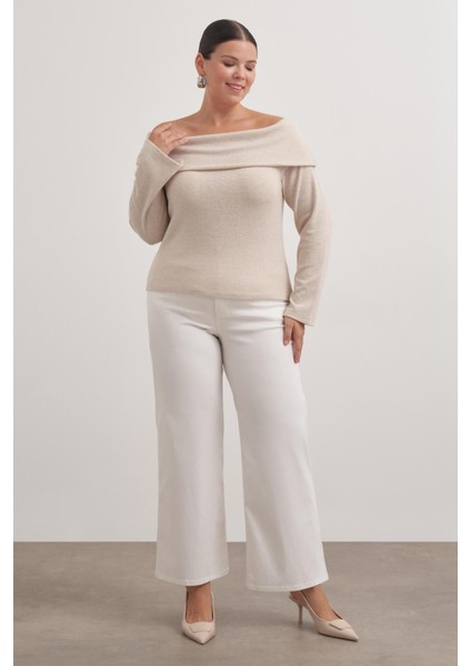 Açık Omuzlu Triko Bluz fırsatları