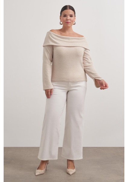 Açık Omuzlu Triko Bluz indirimleri