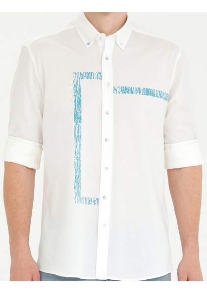 Erkek Aqua Regular Fit Uzun Kollu Gömlek 50265593-VR007