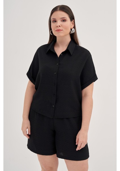 Kısa Kollu Oversıze Gömlek