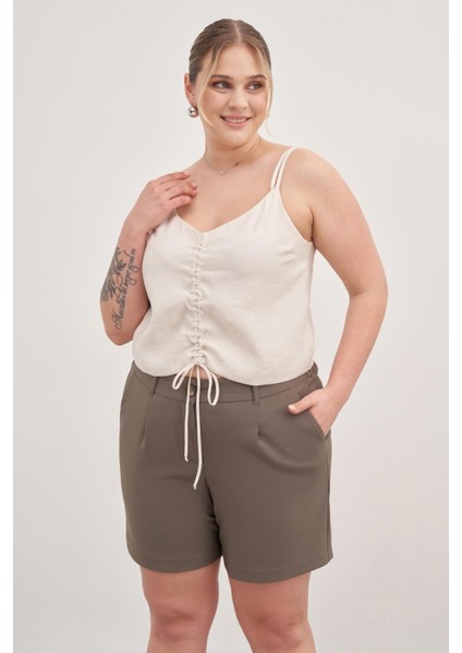 Ip Askılı Önü Büzgülü Top