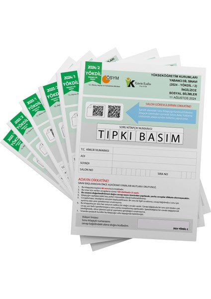 2025 Yökdil Ingilizce Sosyal Bilimler Ösym Çıkmış Soru Tıpkı Basım Deneme Paketi 6lı Türkiye Geneli