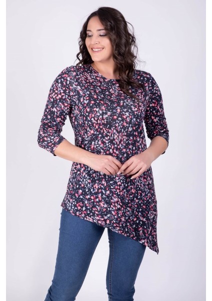 Desenli Asimetrik Tunik 24079
