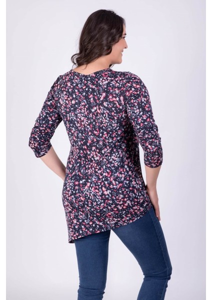 Desenli Asimetrik Tunik 24079