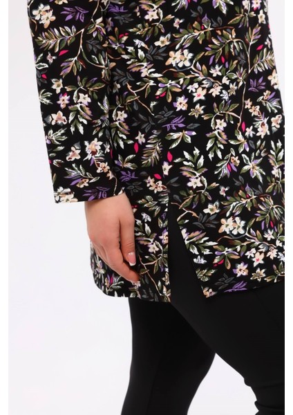 Desenli Penye Tunik Takım