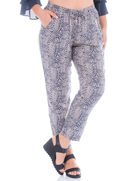 Beli Lastikli Bağcıklı Pantolon 12372-m