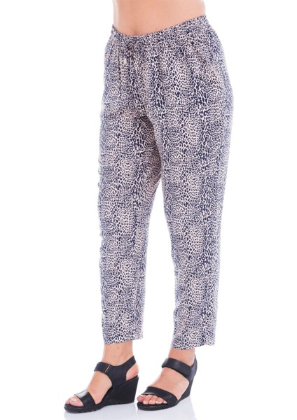 Beli Lastikli Bağcıklı Pantolon 12372-m