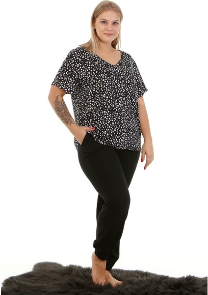 Ev Rahatlığı Paçası Lastikli Pijama Takımı