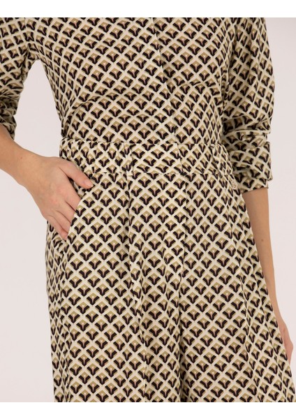 Kadın Siyah Yüksek Bel Loose Fit Pantolon 50265948-VR046