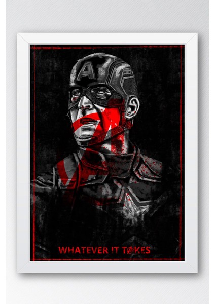 Captain America Çerçeveli Tablo - Avengers Marvel Poster Tablo