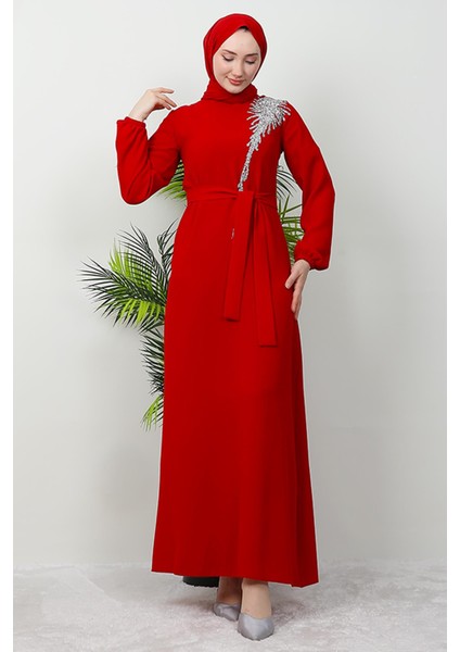 Sinem Tesettür Elbise Kırmızı fiyatları