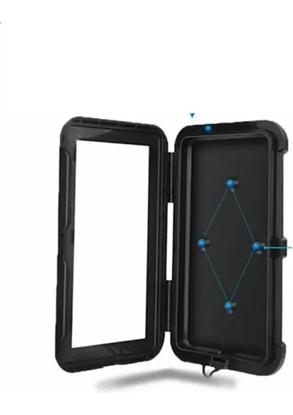 Su Geçirmez Ayna Uyumlu Motosiklet Telefon Tutucu Hassas Dokunmatik