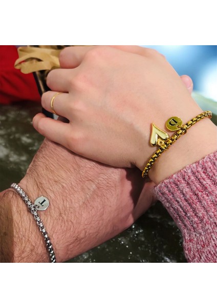 Çelik Bileklik Harfli Sevgililer Gününe Özel Kararmaz fiyatları