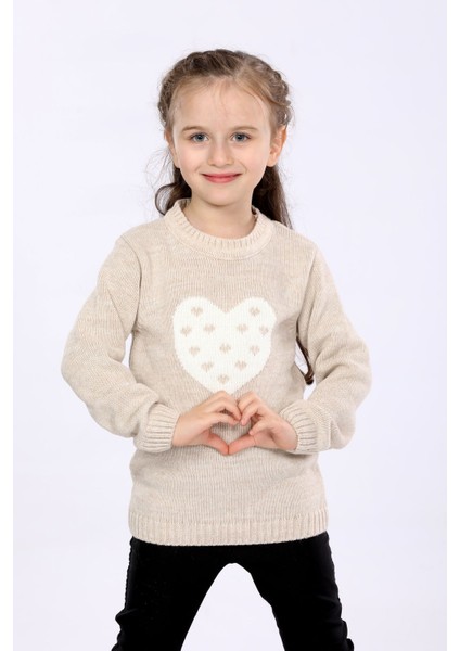 Kız Çocuk Regular Fit Basic Triko Kazak